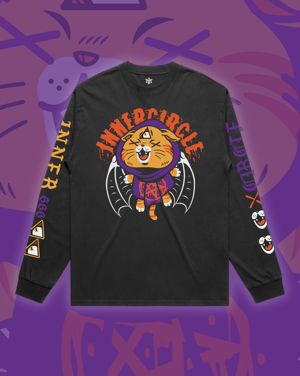 Cat Scene Faded Long Sleeve