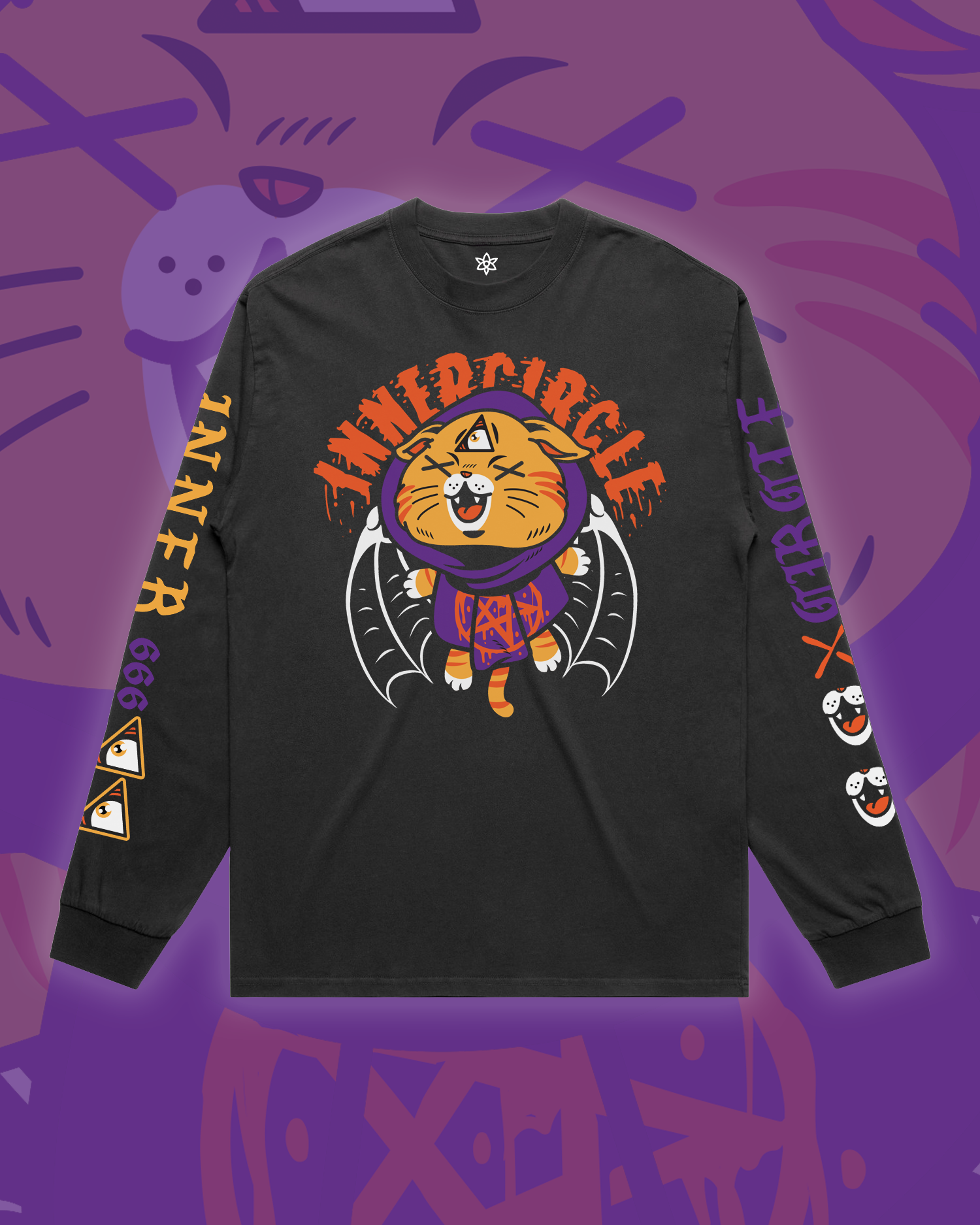 Cat Scene Faded Long Sleeve